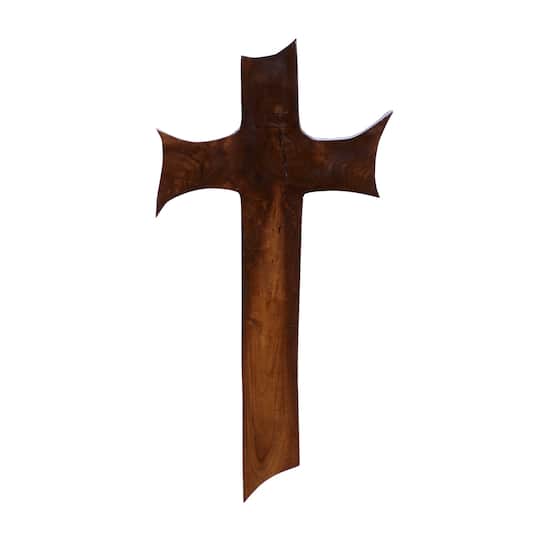 Brown Teak Wood Eclectic Style Wall Decor 20" x 10" x 1"